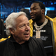 Robert Kraft mingles during halftime at the NBA All-Star game as part of the 2019 NBA All-Star Weekend at Spectrum Center on February 17, 2019 in Charlotte, North Carolina.